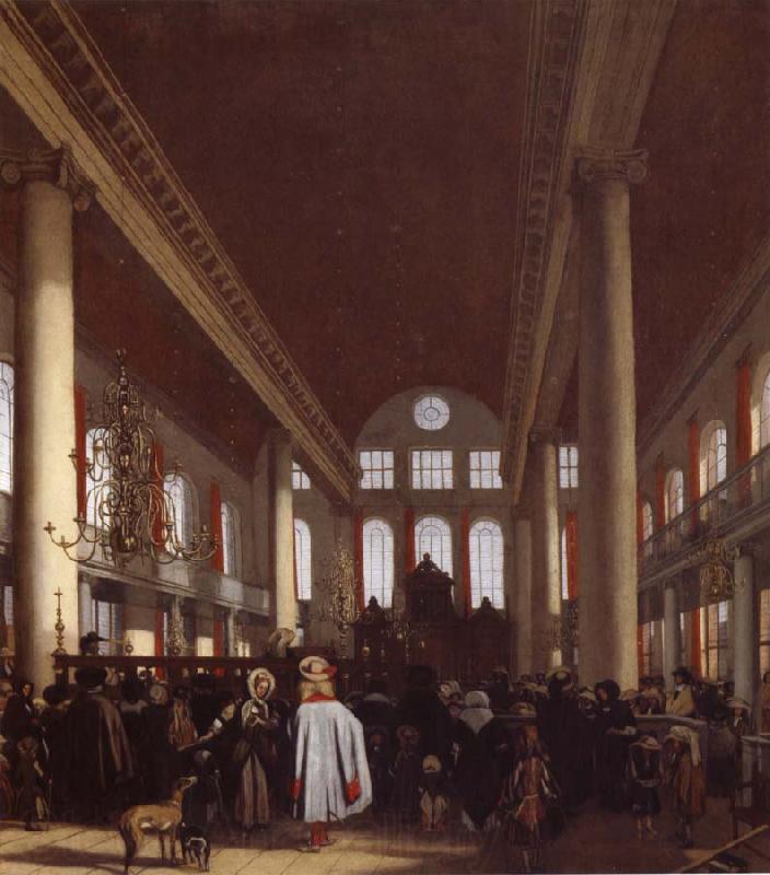 REMBRANDT Harmenszoon van Rijn Interior of the Portuguese Synagogue in Amsterdam Norge oil painting art